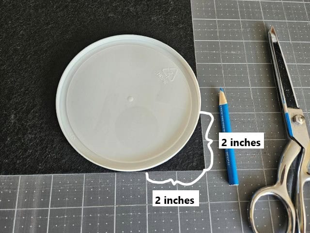 Round the corners on the faux leather