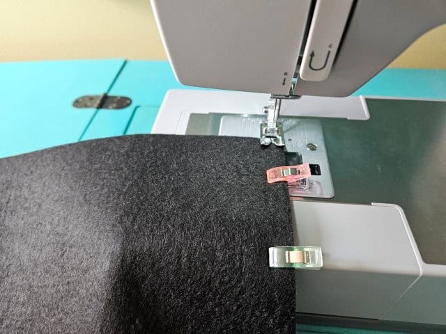 Sewing the faux leather