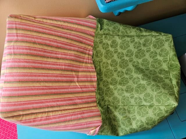 Turn the square basket right side out