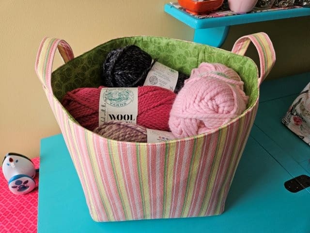Square fabric basket sewing tutorial