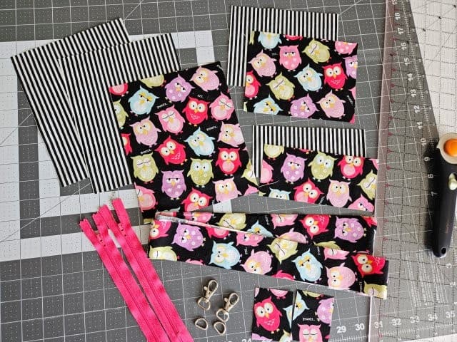Cut fabric for the crossbody cell phone bag