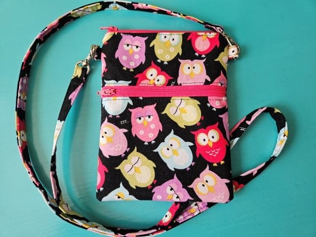 How to sew a crossbody cell phone bag