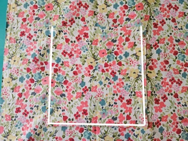 Sew the sides and bottom of the fabric