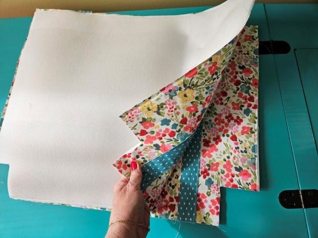 Outer fabric pieces right sides together