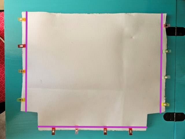 Sew the sides and bottom of the outer bag