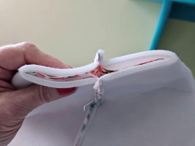 Pinch the squares lining up the seams