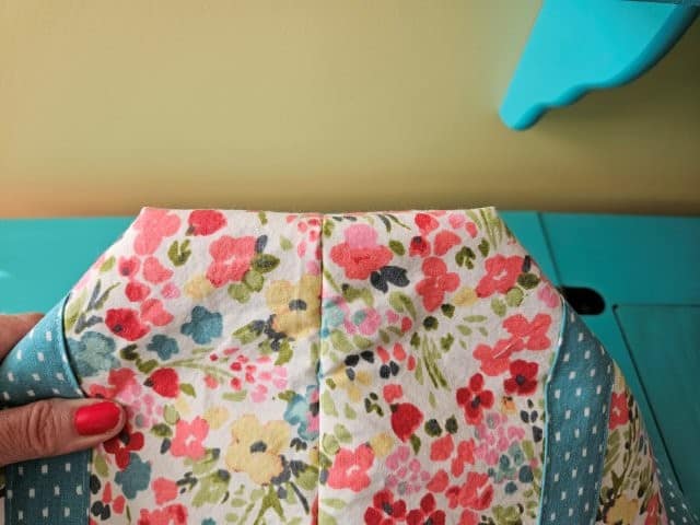 Picture of the finished square bottom