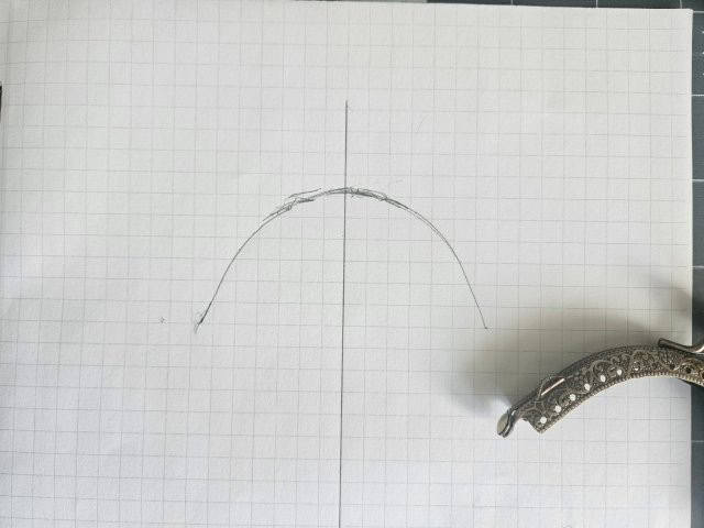 Trace the top of the metal frame