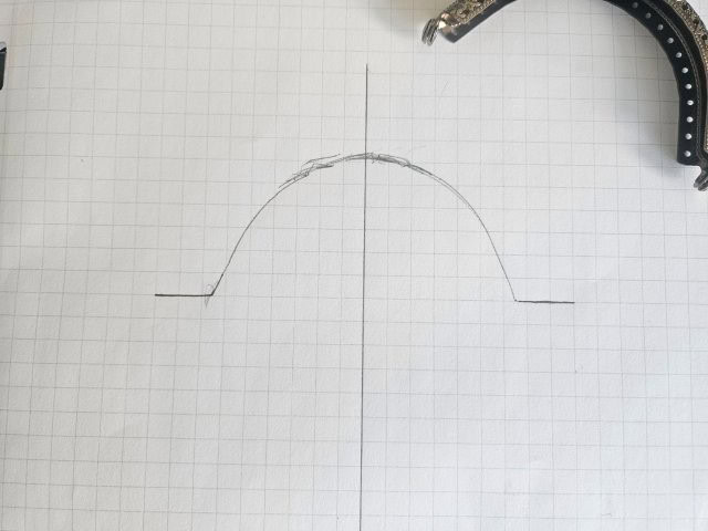 Draw 1/2" lines on each side of the frame