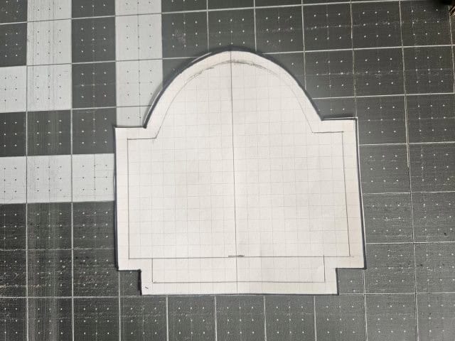 Cut out the metal frame coin purse template