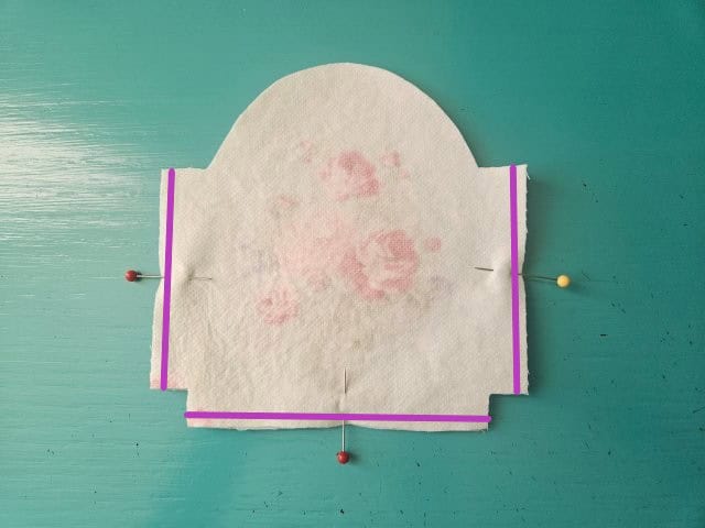 Sew the sides and bottom of the outer purse