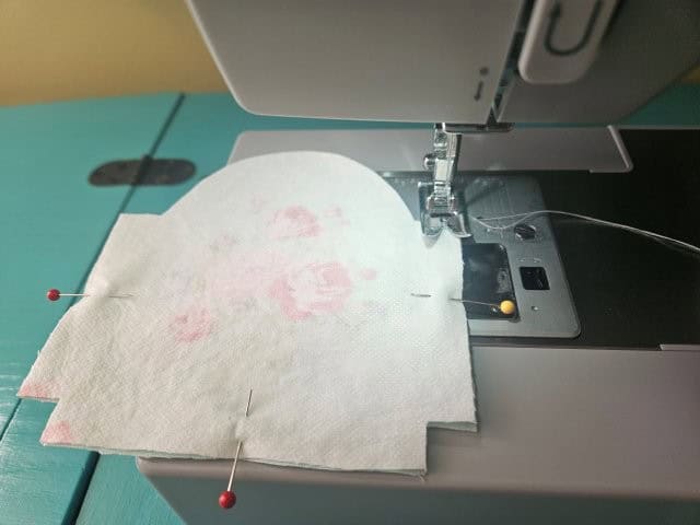 Sewing the sides and bottom