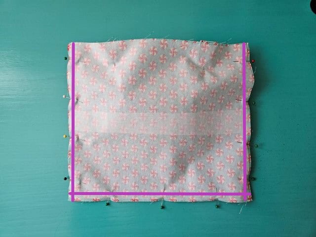 Sew sides and bottom, leaving top of tote bag open