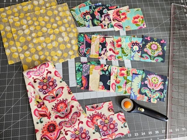 Messenger bag fabric pieces