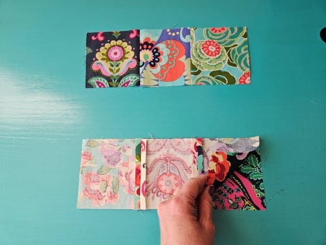 Sew the rows together