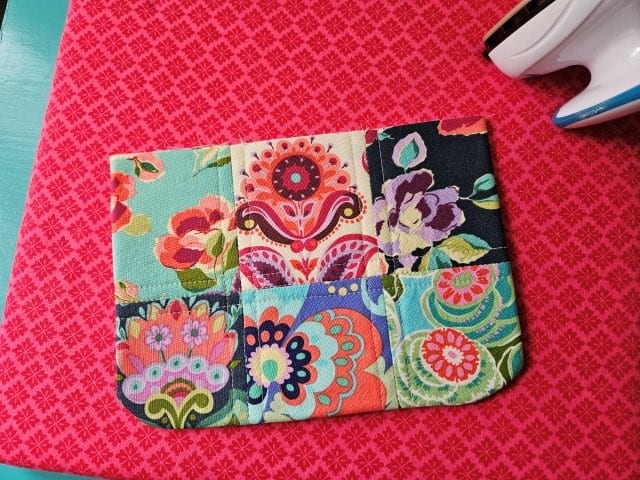 Turn flap right side out and press