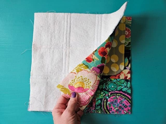 Outer fabric pieces right sides together