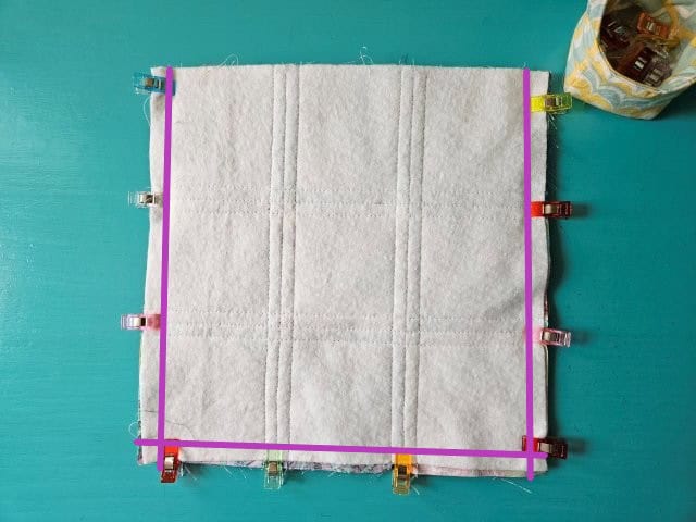 Outer bag ready to sew