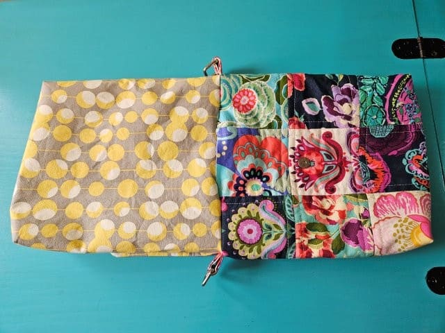 Turn the crossbody bag right side out