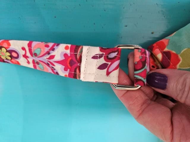 Picture of the strap sewn to the ring