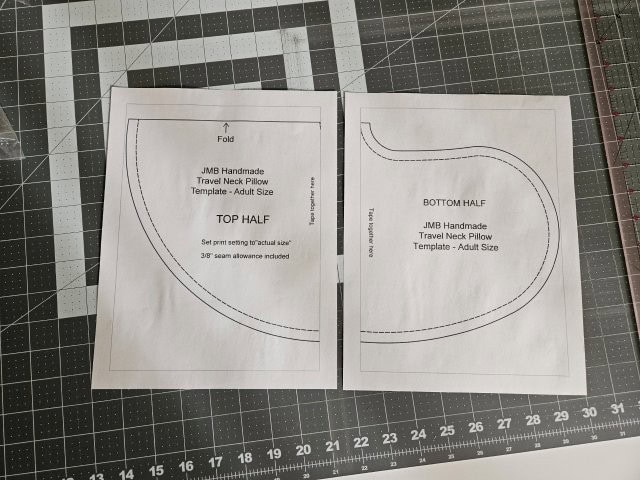 nTravel Neck pillow template