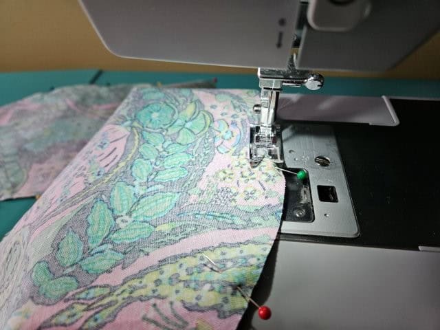 Sewing the pillow together