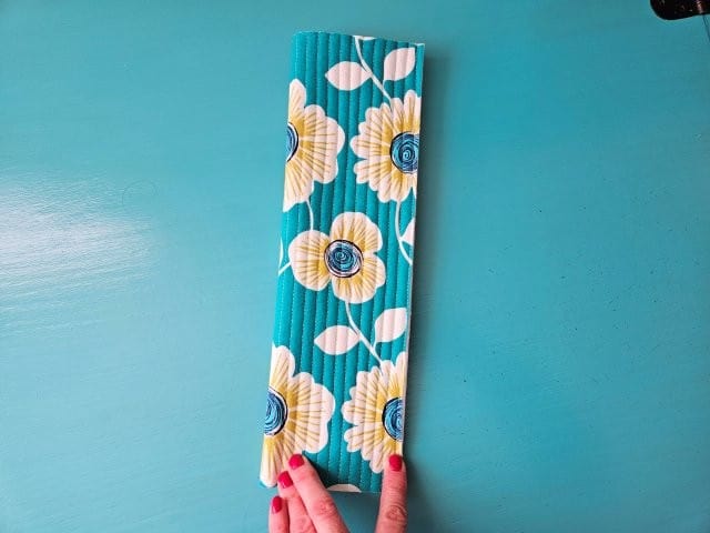 Fold in half to find the center