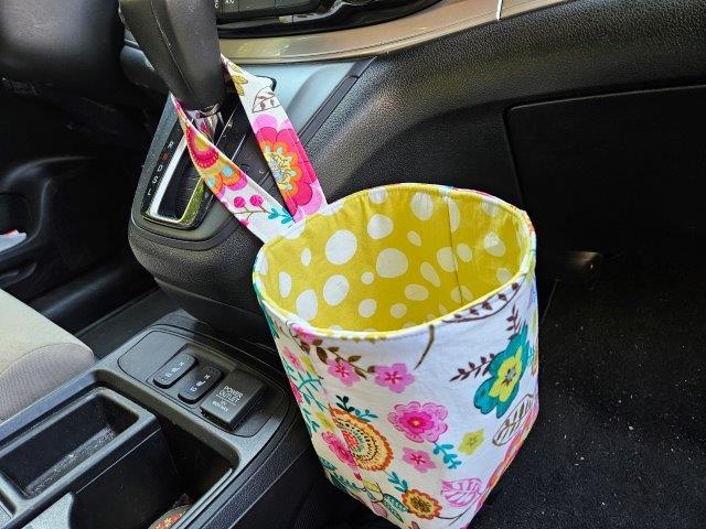 Picture of car trash bag in the car