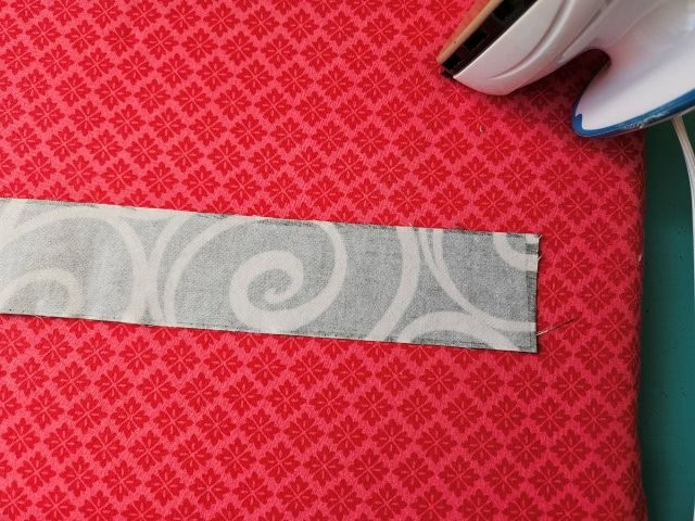 Strap fabric wrong side up