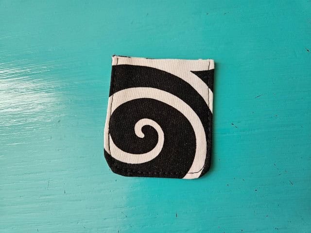 Turn right side out and top stitch