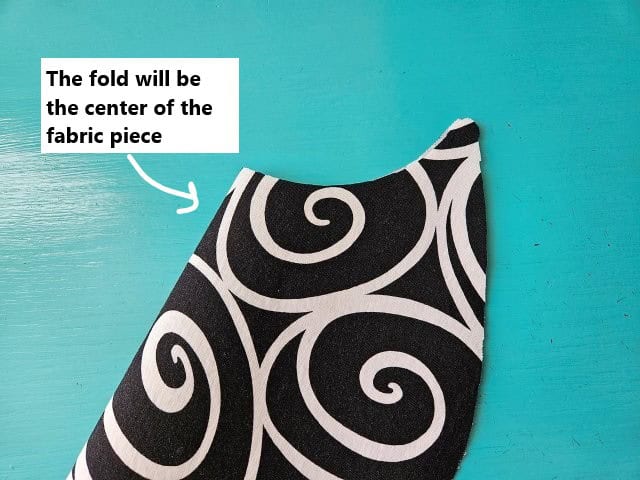 Fold in half to find the center