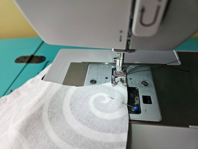 Sewing the outer bag together