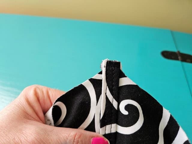 Picture of the basted purse strap