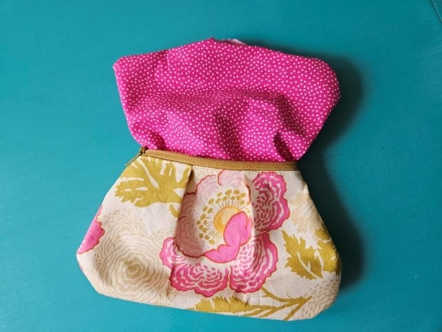 Turn the pouch right side out