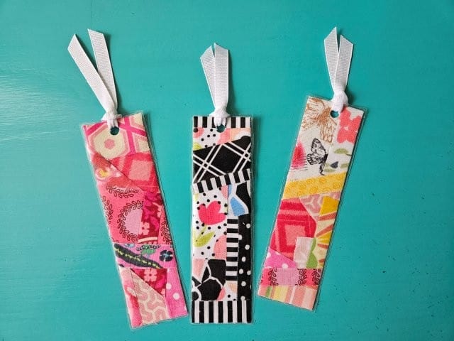 Simple Scrap Fabric Bookmark – No Sewing Required