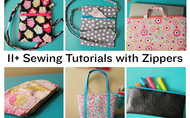 11+ Easy Sewing Tutorials with Zippers