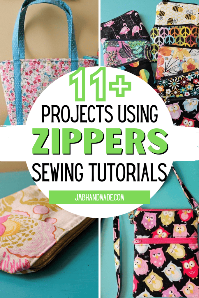 Sewing projects using zippers