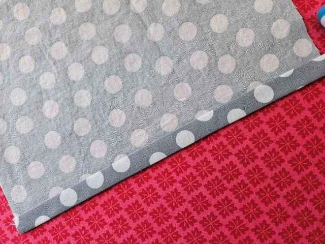 Fold the fabric over again to hem
