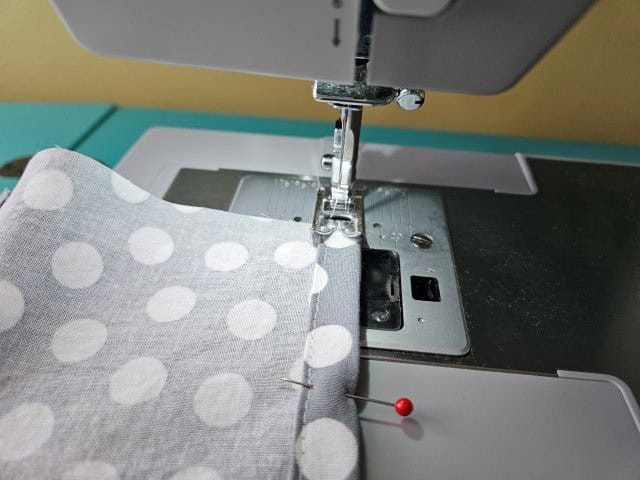 Sew along the top creating the opening for the tissues