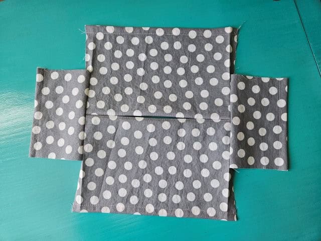 Picture of the sides sewn to the tissue box cover