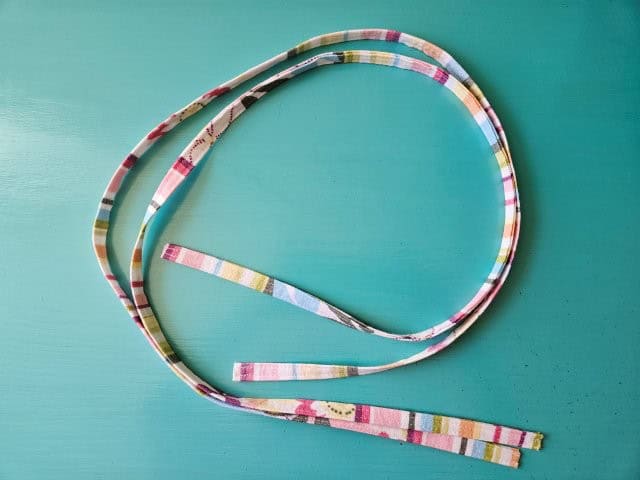 Picture of the finished backpack straps