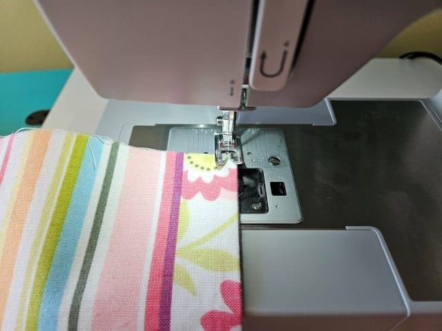 Top stitch the top of the pocket