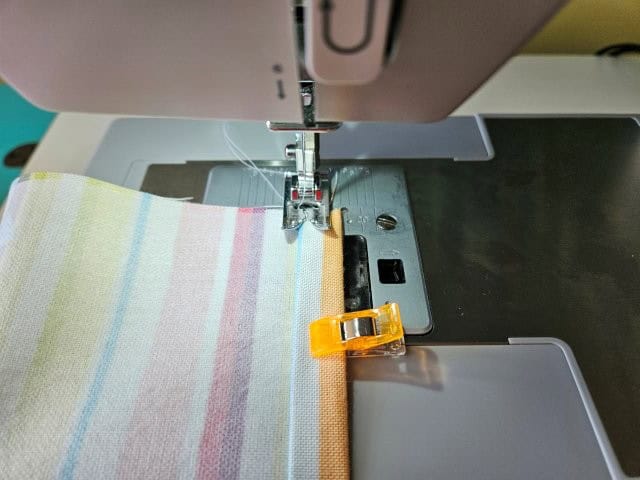 Sew along the bottom of the hem