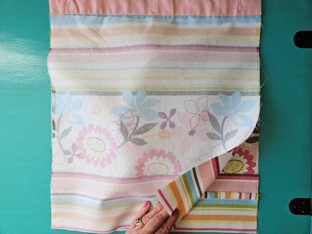 Place the outer bag pieces right sides together
