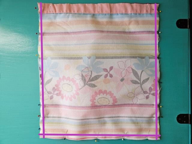 Sew the sides and bottom of the bag