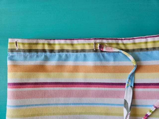 Weaving the backpack strap
