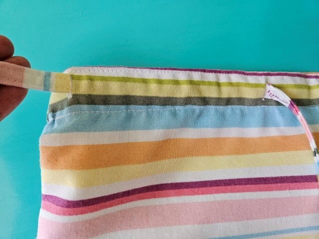 Weaving the backpack straps