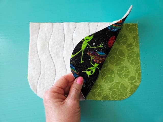 Place the flap pieces right sides together