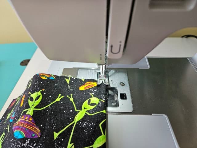 Top stitch the flap cover