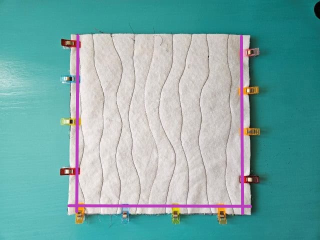 Sew the sides and bottom of the outer and lining bags